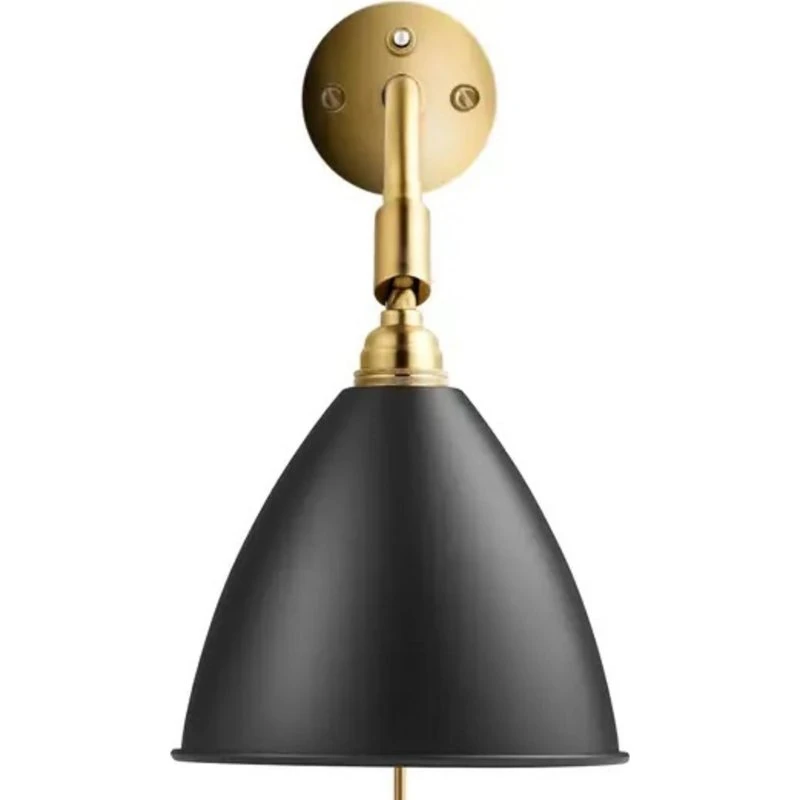 Gubi Bestlite BL7 Aplique de Pared Negro/Latón Ø 16 cm