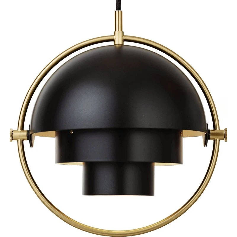 Gubi Lámpara Colgante Multi-Lite Ø 27 cm, Latón y Negro