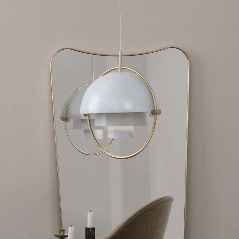 Gubi Lámpara Colgante Multi-Lite Ø 27 cm Latón y Blanco