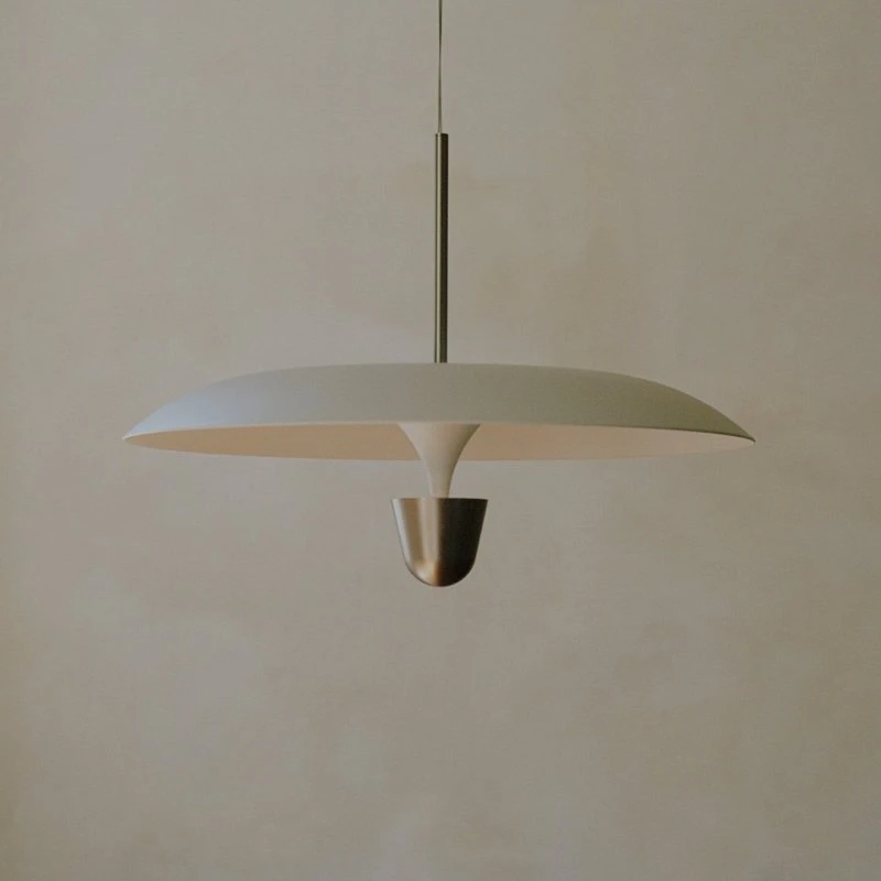 New Works Lámpara Colgante LED Kantarell Níquel Ø 55 cm
