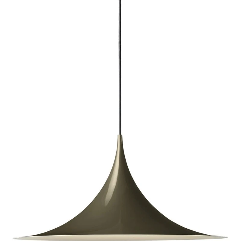 Gubi Lámpara colgante Semi Ø 47 cm, marrón cacao brillante