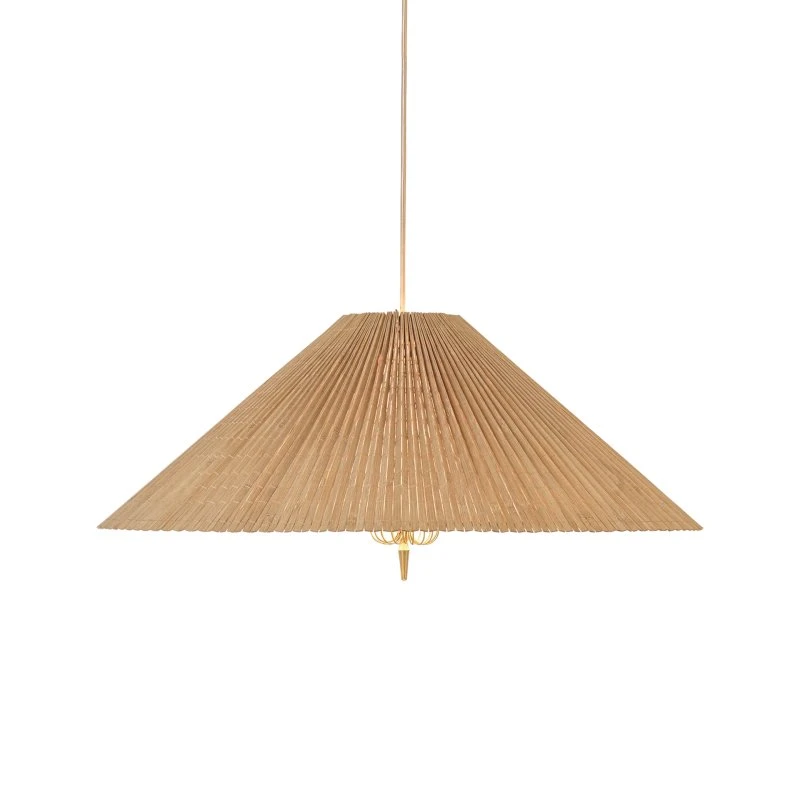Gubi Lámpara Colgante 1972 de Bambú y Latón - Ø 62 cm