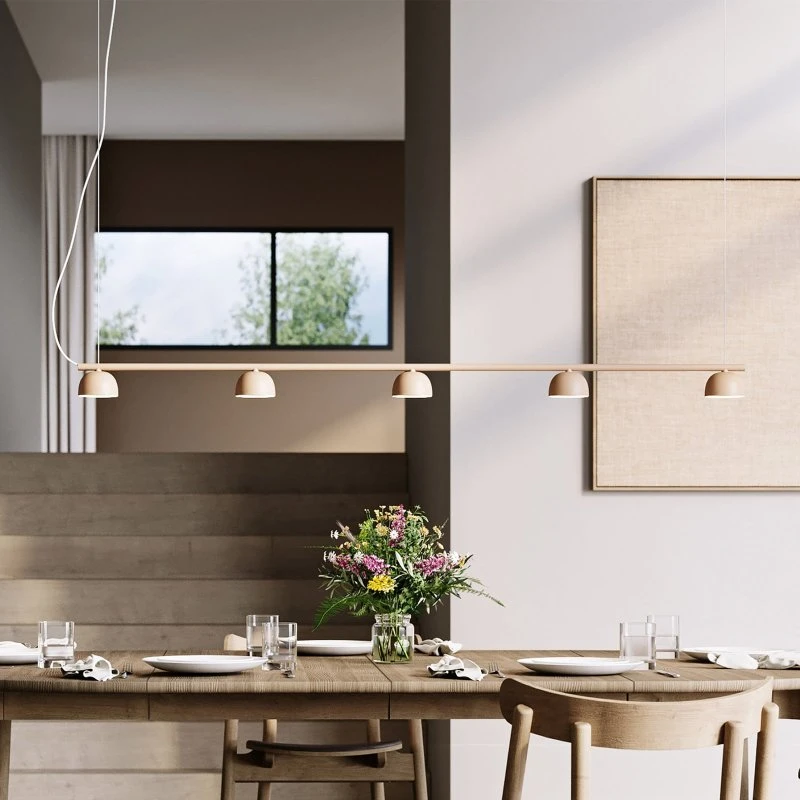 Northern Blush Rail 5 Lámpara Colgante LED Beige