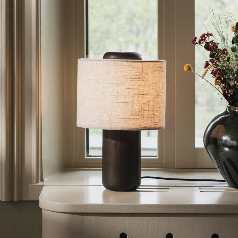 Globen Lighting Lámpara de mesa Bosco crema/marrón (39 cm)