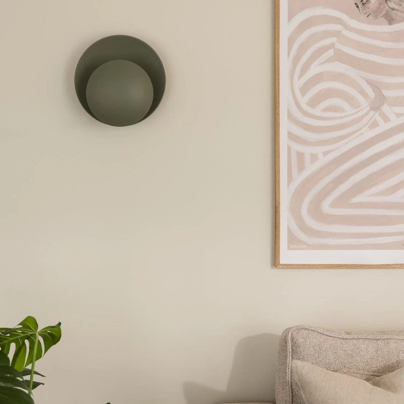 Globen Lighting Aplique Orbit Verde Musgo Metal Ø 30 cm