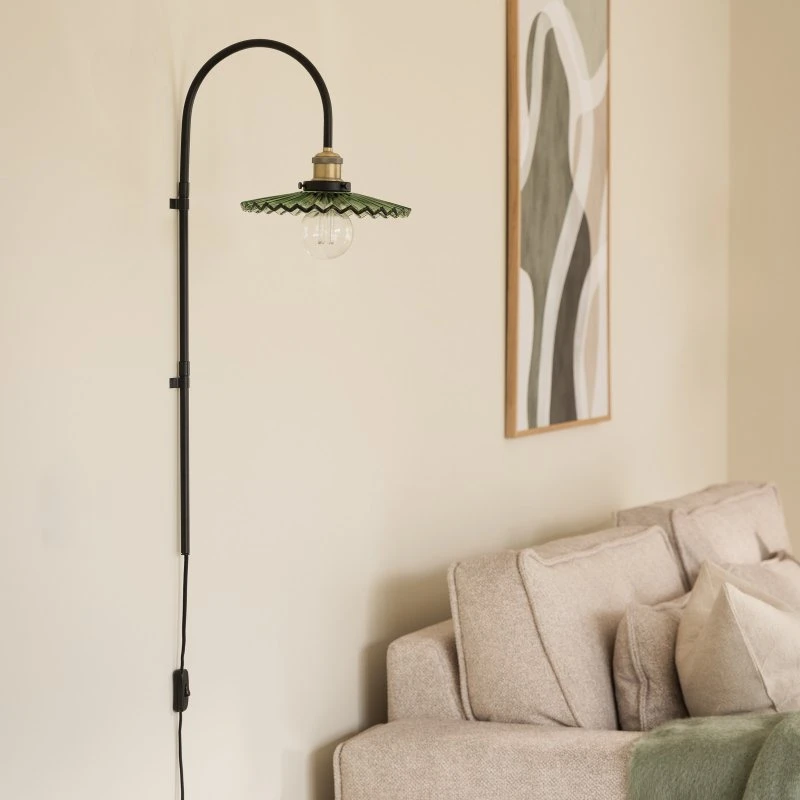 Globen Lighting Aplique de Pared Cobbler 75 Verde Cristal