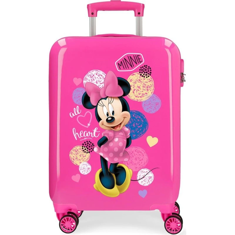 Maleta Disney Love Minnie Rosa ABS 55cm con 4 Ruedas
