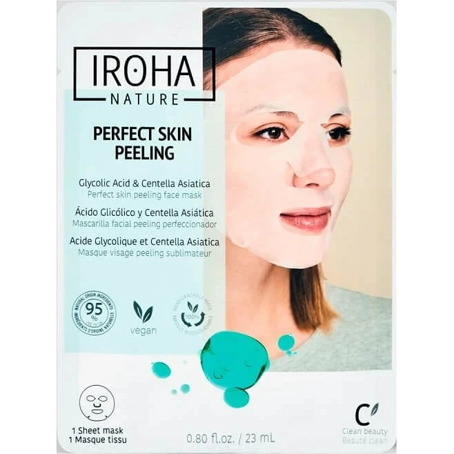 Iroha Mascarilla Exfoliante con Ácido Glicólico y Centella Asiática 23ml