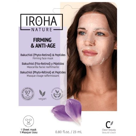 Iroha Mascarilla Antiedad con Bakuchiol y Péptidos, 23 ml