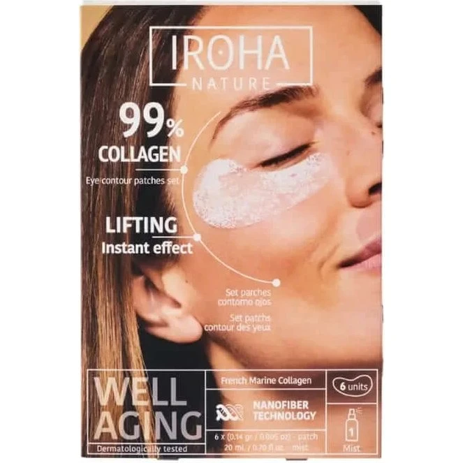 Iroha Nature 99% Colágeno Parches Ojos + Bruma Activadora 20ml