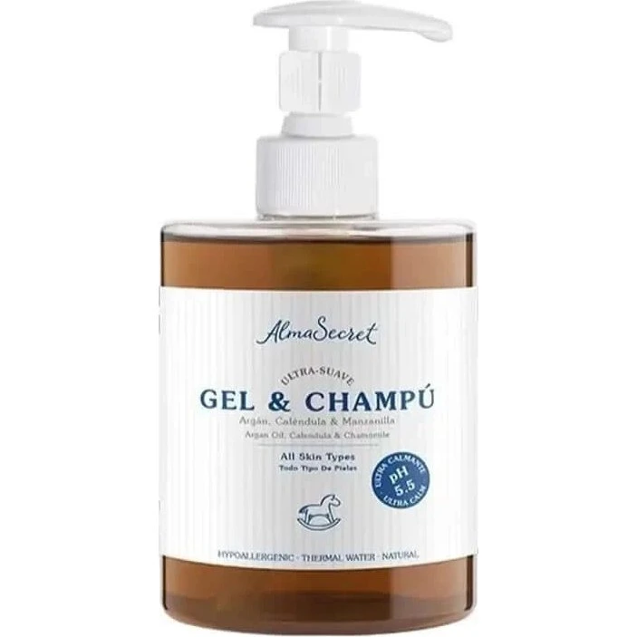 Alma Secret Gel Champú Suave con Argán, Caléndula y Camomila 500ml