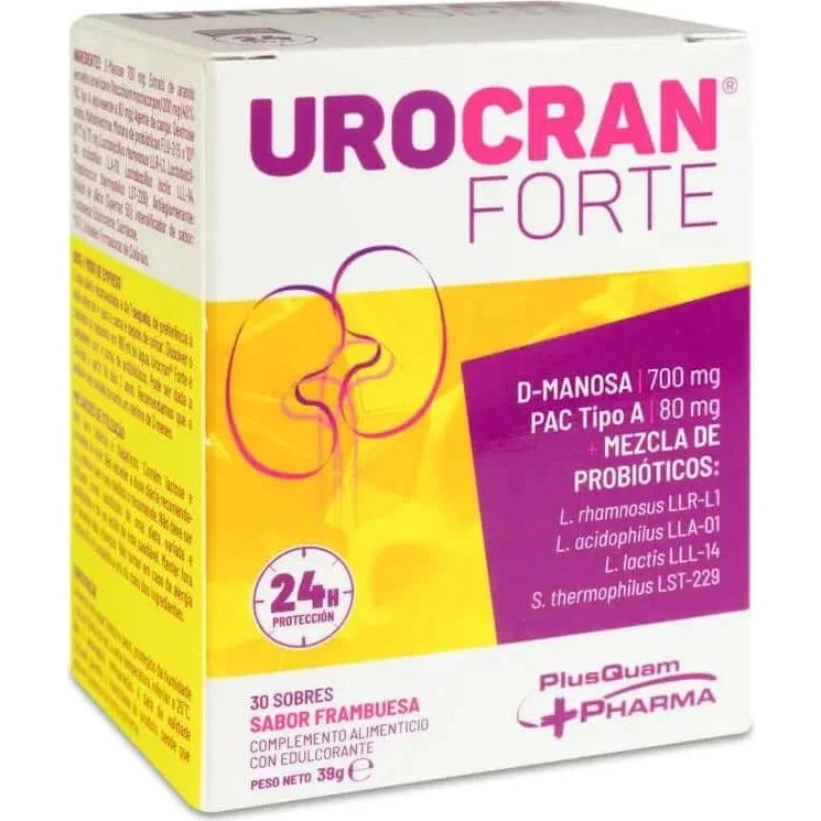Urocran Forte 30 Sobres con D-Manosa, Probióticos y Arándano Rojo
