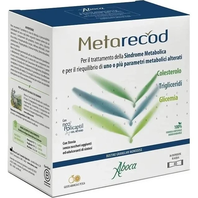 Aboca Metarecod 40 Sobres de 2,5g - Sabor Naranja y Melocotón