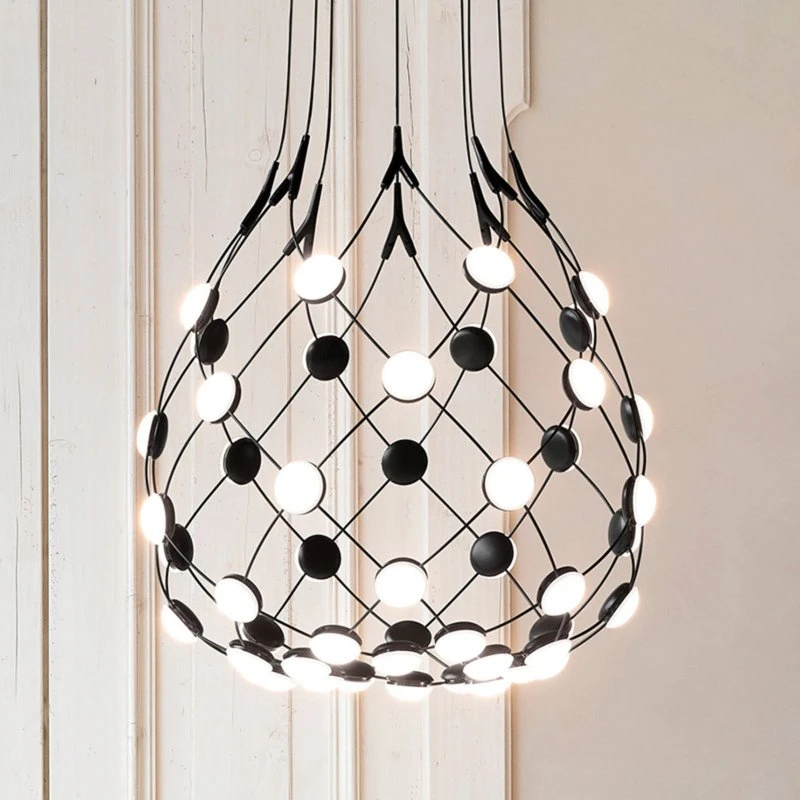 Luceplan Lámpara Colgante Mesh Negra 55 cm
