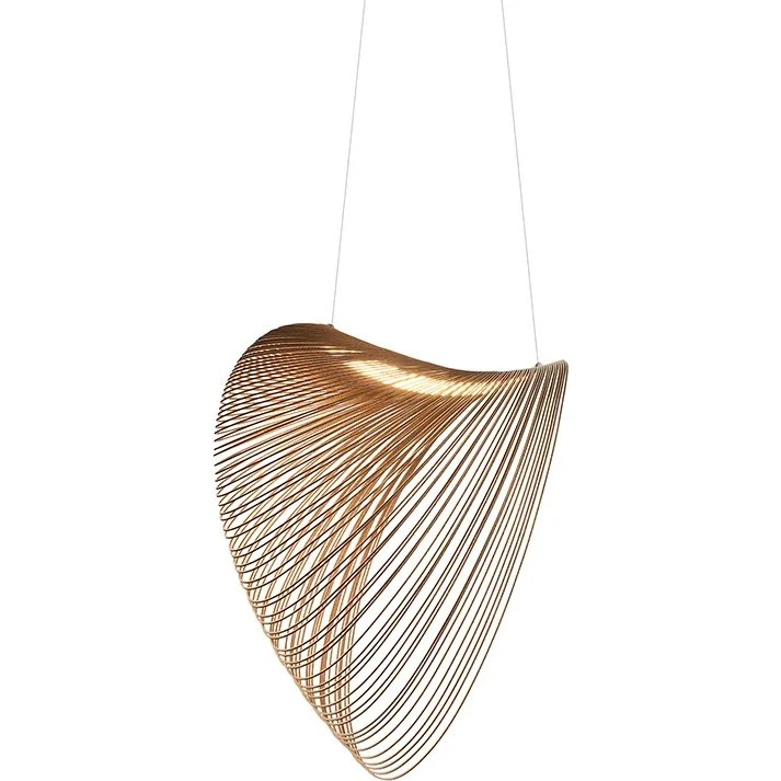 Luceplan Illan Lámpara colgante LED de madera Ø 60 cm