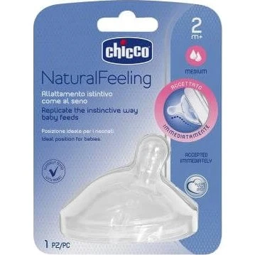 Chicco Tetina Step Up Natural Feeling 2m+ Flujo Medio