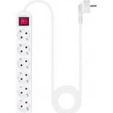 Nanocable Regleta 6 Tomas Blanco 1.4m Interruptor