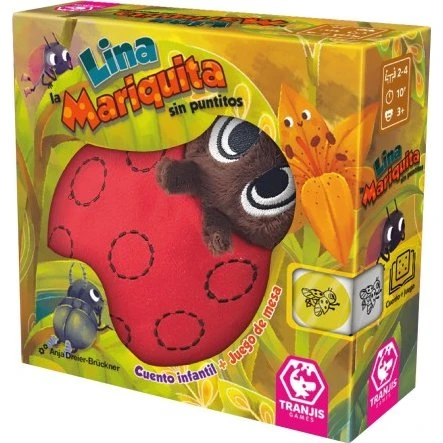 Tranjis Games Lina la Mariquita sin Puntitos - Juego de Mesa y Peluche