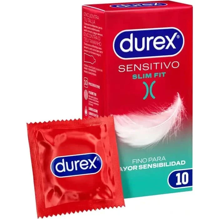 Durex Preservativos Sensitive Slim Fit - 10 Unidades