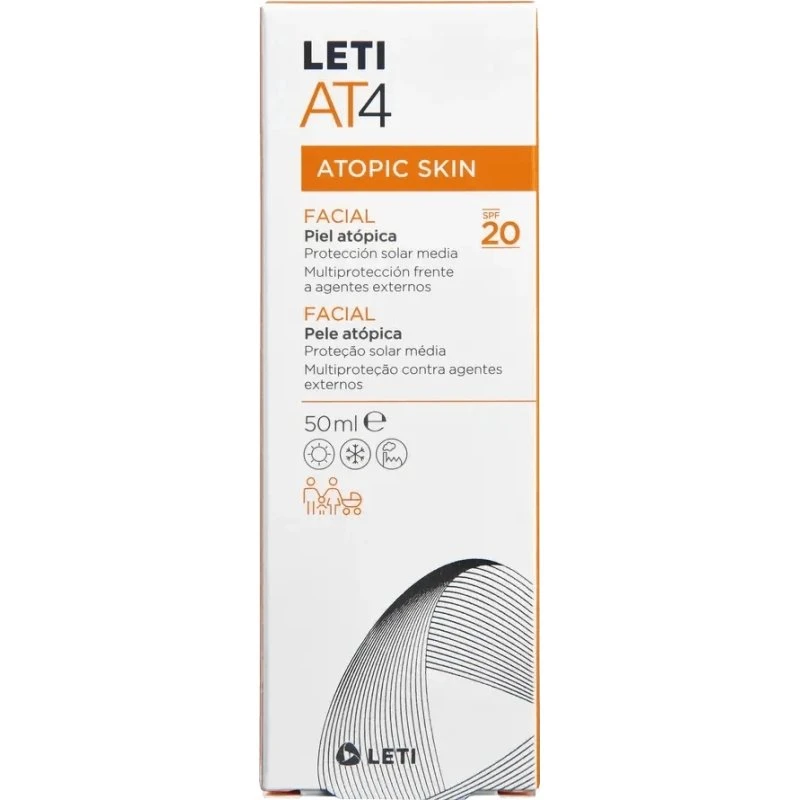 Letiat4 Facial SPF20 Crema Multiprotectora para Piel Atópica 50ml
