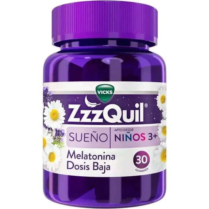 Vicks ZzzQuil Natura Kids Melatonina 30 Gominolas Sabor Frutos del Bosque