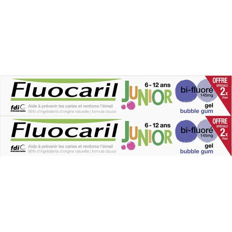 Fluocaril Pasta Dentífrica Junior Gel Burbuja 2x75ml