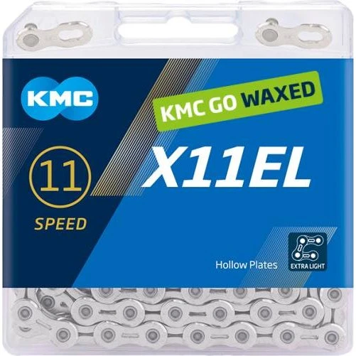 KMC X11EL Waxed Plata 118 Eslabones