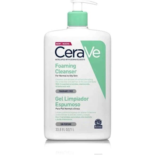 CeraVe Gel Limpiador Espumoso Piel Normal a Grasa 1000ml