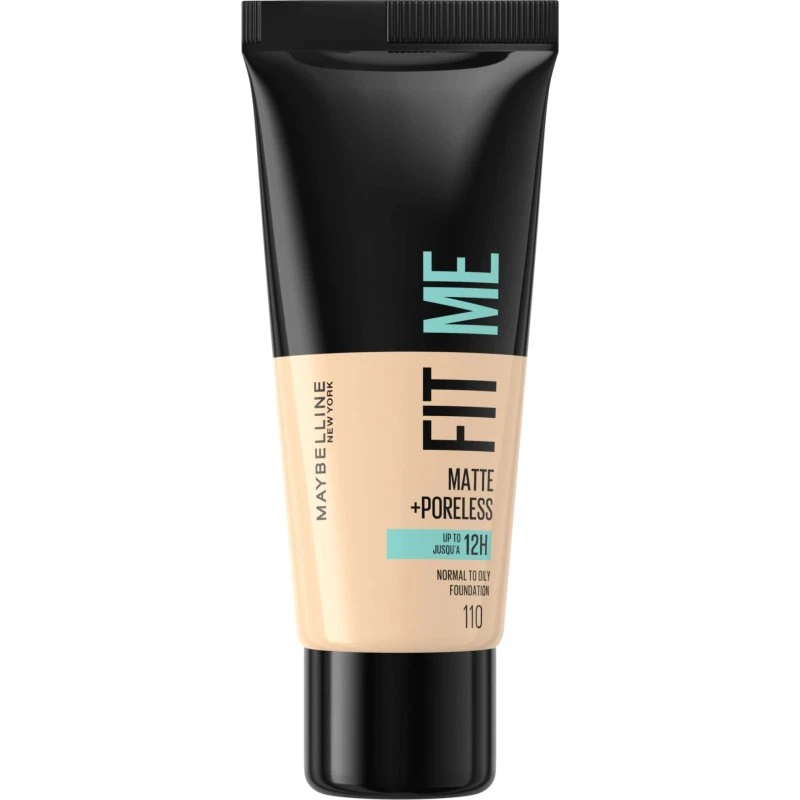 Maybelline New York Fit Me Matte & Poreless Base de Maquillaje 110 Porcelain