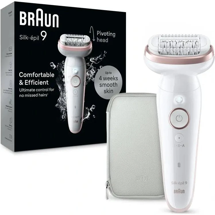 Braun Silk-épil 9 SES9-000, Wet & Dry, Oro Blanco