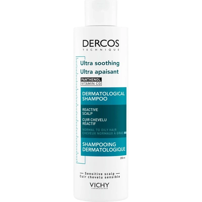Vichy Dercos Ultra Calmante Champú para Cabello Graso o Normal 200 ml