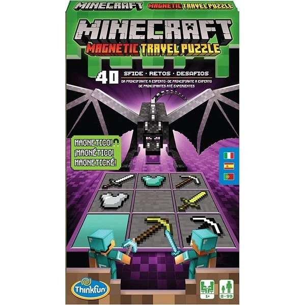 Ravensburger Minecraft Puzzle Magnético de Viaje - Juego de Lógica