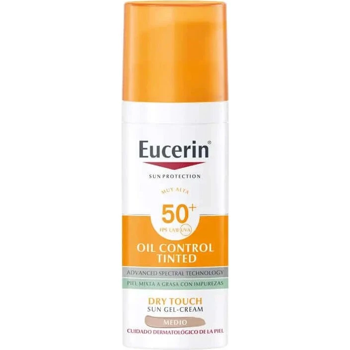 Eucerin Protector Solar Oil Control FPS 50+ Color Tono Medio 50ml