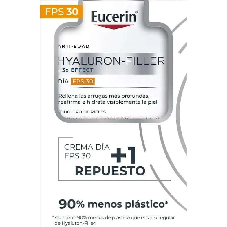 Eucerin Pack Antiedad Hyaluron Filler Día FPS30 + Recarga 50ml