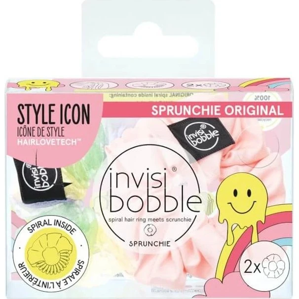 Invisibobble Sprunchie Duo Retro Dreamin Hue-Man Love - 2 unidades