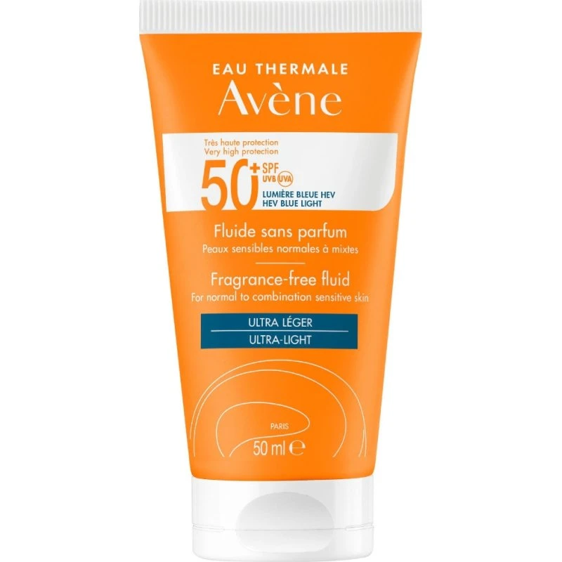 Avène Solar Fluido SPF50+ Sin Perfume 50 ml