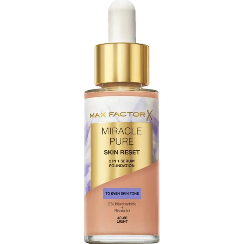 Max Factor Miracle Pure Skin Reset 2 en 1 Base Sérum 40-60 Light