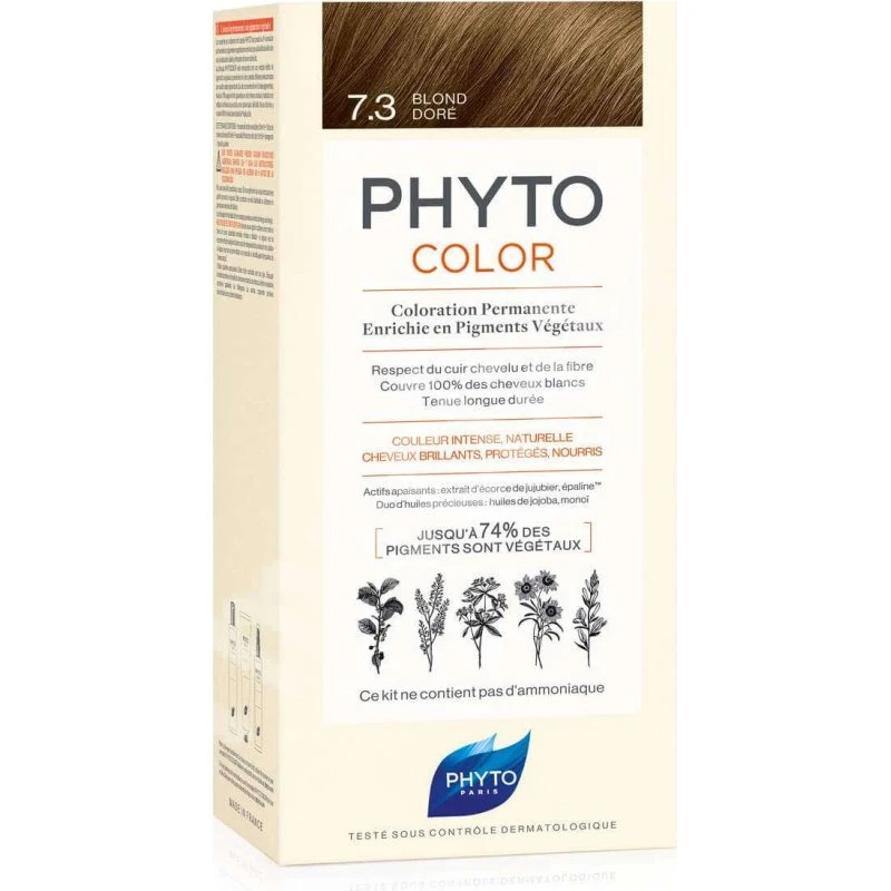 Phyto Phytocolor Tinte Permanente Rubio Dorado 7.3, 50 ml