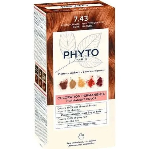 Phyto Color 7.43 Rubio Dorado Cobrizo