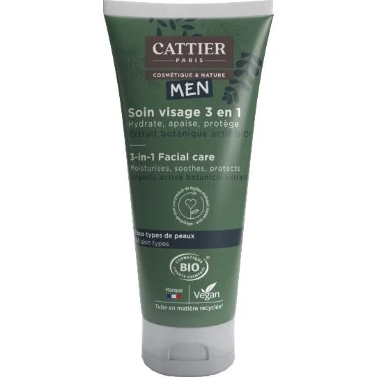 Cattier Cuidado Facial 3 en 1 Hombre 50 ml
