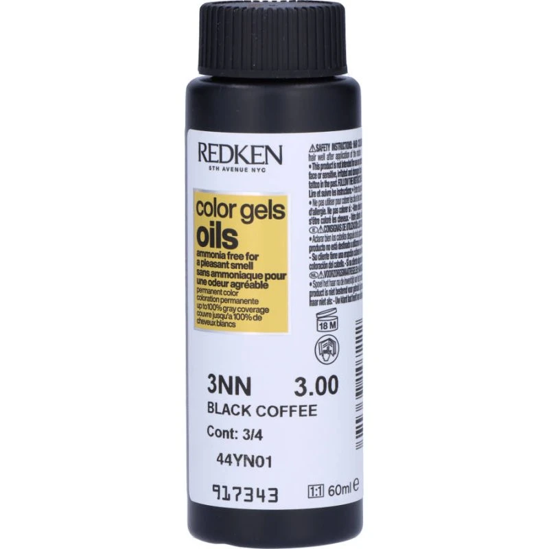 Redken Color Gels Oils 3NN 3.00 - Castaño Oscuro Neutro (60 ml)