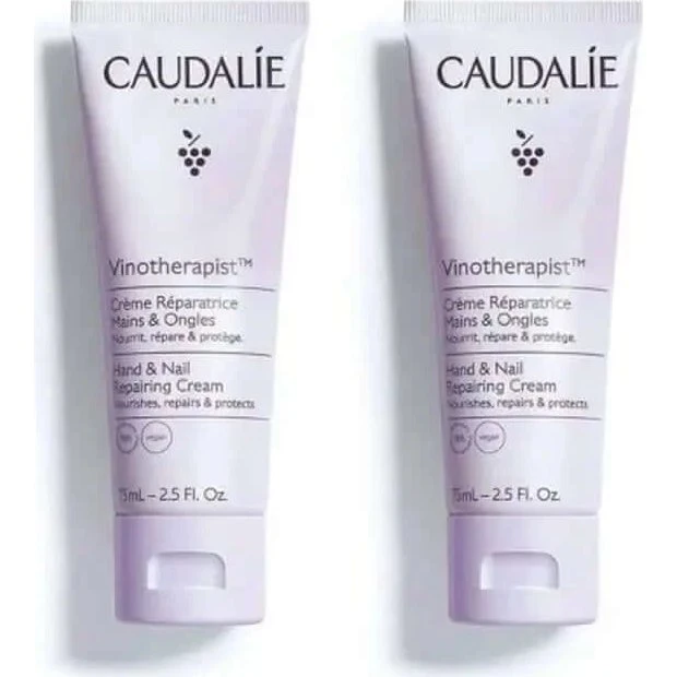 Caudalie Dúo Crema Reparadora de Manos y Uñas Vinotherapist 2x75ml