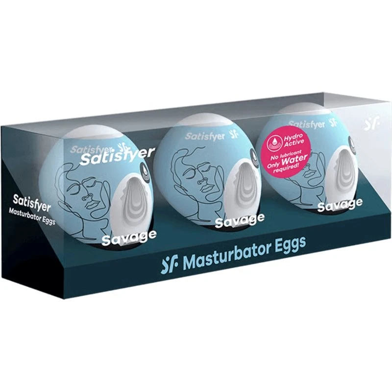 Satisfyer Masturbador Huevo Savage Set de 3 piezas