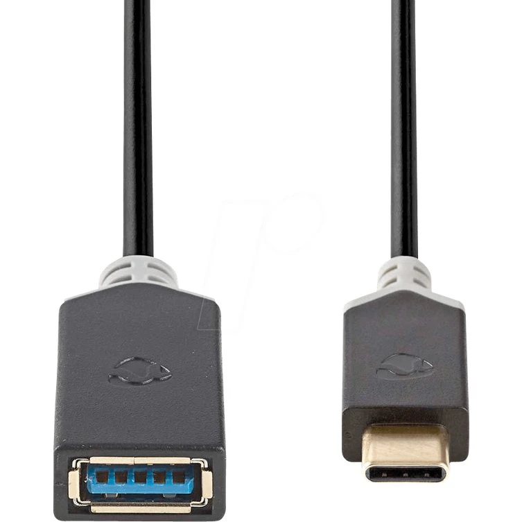 Nedis USB-C a USB-A 0,15 m negro