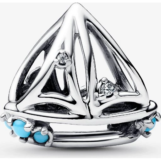 Pandora Charm Velero Plata 925 Esmalte Azul