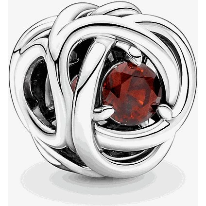 Pandora Charm Círculo Eternity Rojo 790065C06