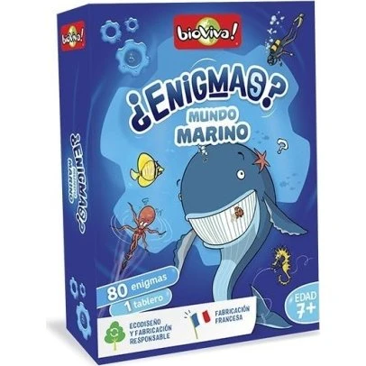 Falomir Enigmas Mundo Marino - Juego de Cartas Educativo
