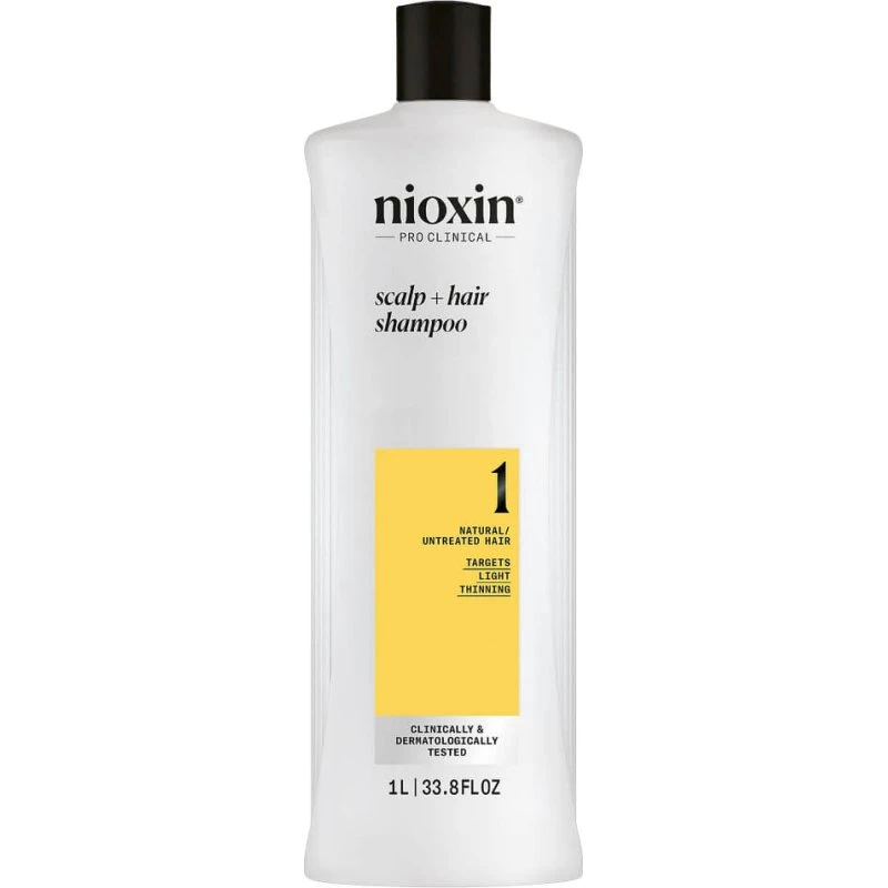 Nioxin System 1 Shampoo 1000 ml para Cabello Natural