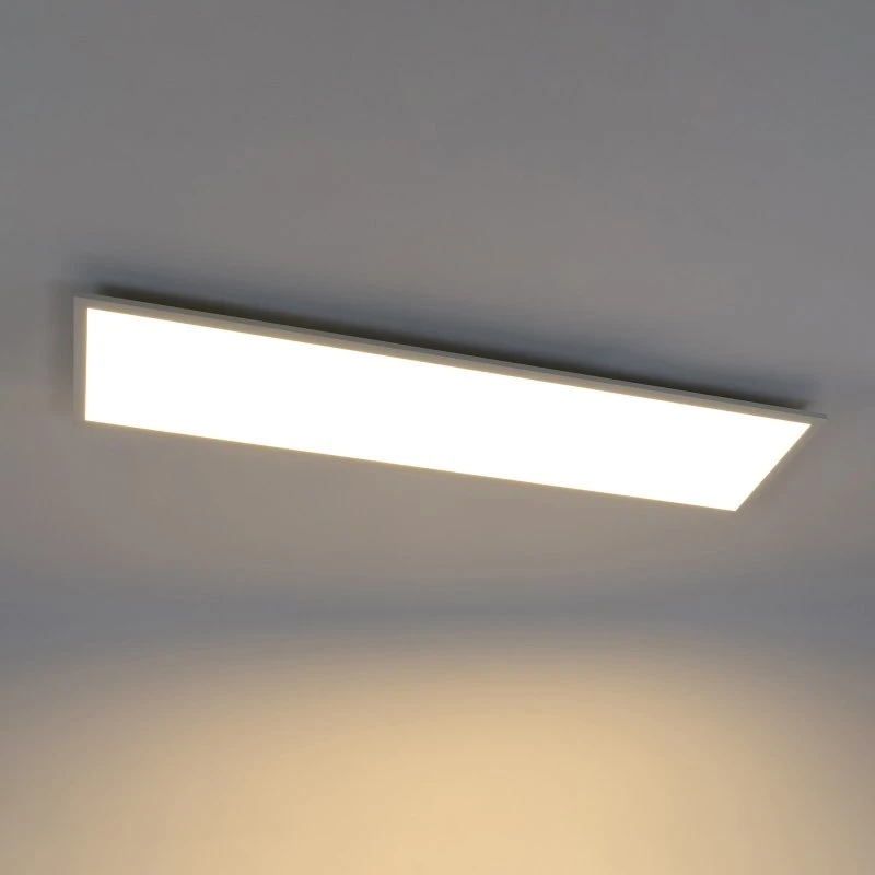 Lindby Plafón LED Luay 30x120cm CCT Regulable con Control Remoto