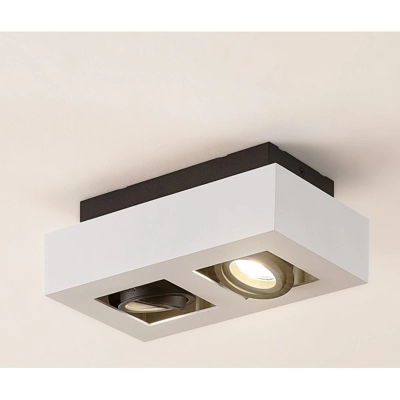 Arcchio Vince 2 Lámpara de Techo Moderna Blanco/Negro - 25 cm